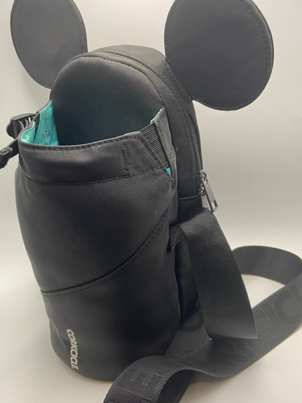Disney 100th Corkcicle Mickey Mouse Sling Bag 2023 Teal Interior